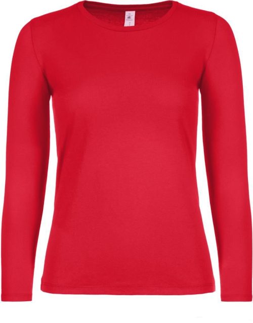 Damen T-Shirt langarm #E150 LSL /women – B&C in Red