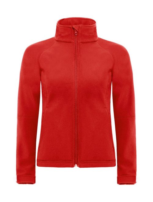 Hooded Softshell/women JW937 – B&C Outerwear in Red