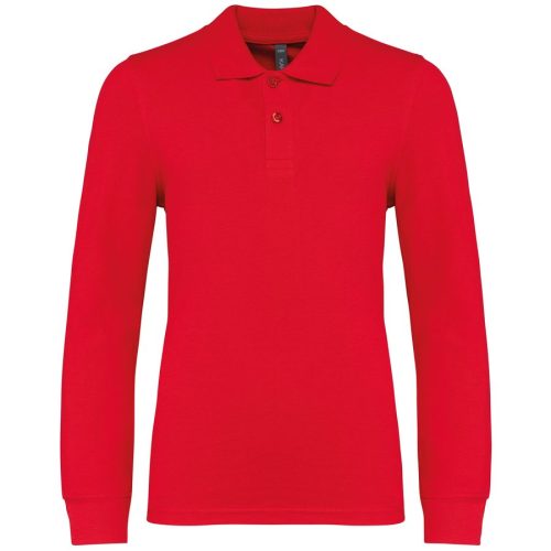 Polohemd mit langen Ärmeln für Kinder. K269 – Kariban in Red