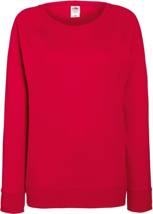 Damen Raglan Sweater Lady-Fit LW Raglan Sweat – Fruit of the Loom in Red
