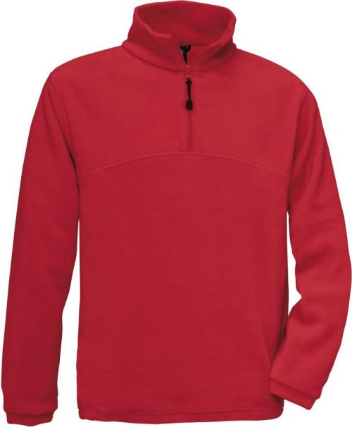 Fleece Pullover mit 1/4 Zip Highlander + – B&C in Red