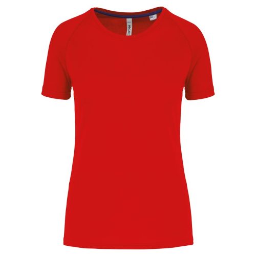 Damen-Sportshirt aus Recyclingmaterial mit Rundhalsausschnitt PA4013 – Proact in Red