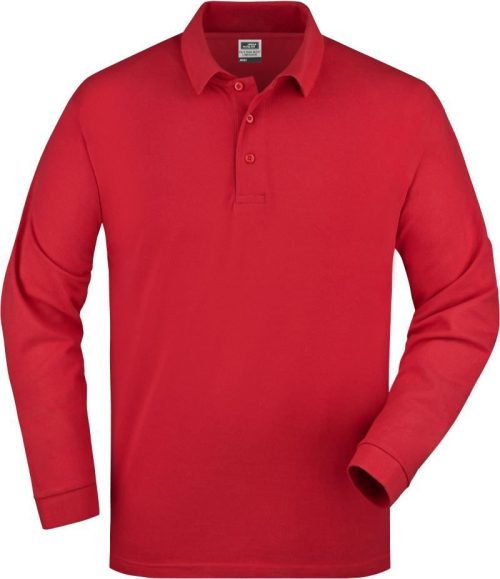 Schweres Piqué Polo langarm JN 22 – Daiber in Red
