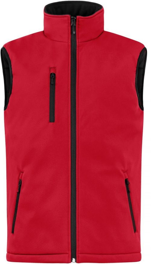 Wattierte Herren Softshell Weste Padded Softshell Vest Men – Clique in Red