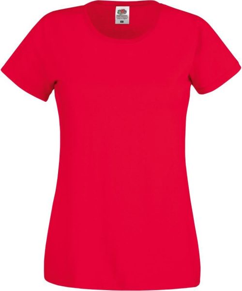 Damen T-Shirt Lady-Fit Original T – Fruit of the Loom in Red