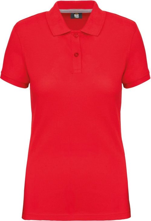 Schweres Damen Workwear Piqué Polo WK 275 – WK in Red