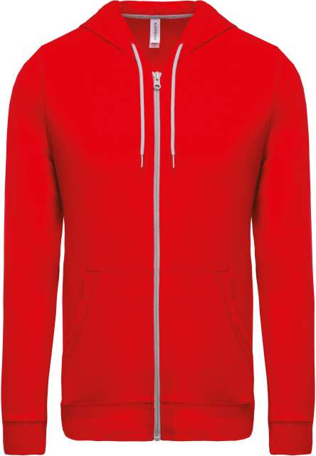 Lightweight Cotton Hooded Sweatshirt – Kariban in Red