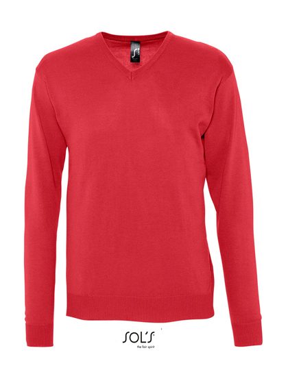 Men´s V-Neck Sweater Galaxy – SOL´S in Red