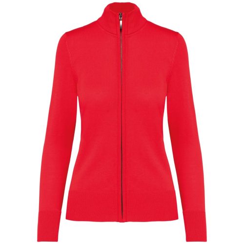 Damen Cardigan mit Reißverschluss K962 – Kariban in Red