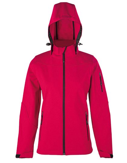Women´s Hooded Soft-Shell Jacket – HRM in Red