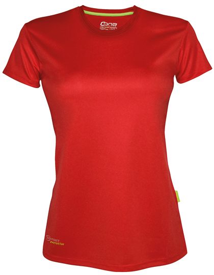 Ladies´ Evolution Tech Tee – CONA SPORTS in Red