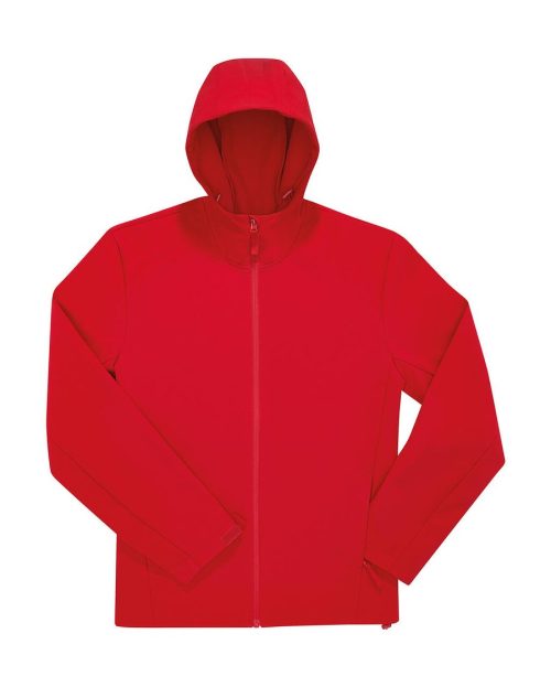 Reset 3Lr Hooded Softshell JG006 – B&C Outerwear in Red