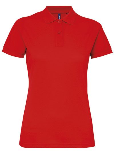 Women´s Polycotton Blend Polo – Asquith & Fox in Red