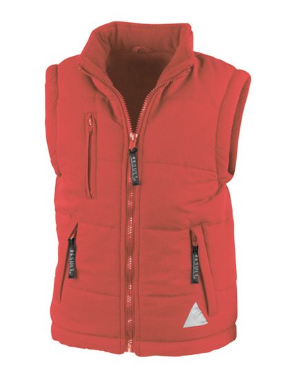 Junior Ultra Padded Bodywarmer – Result in Red