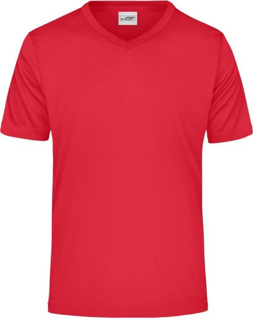 Herren V-Ausschnitt Sport T-Shirt JN 736 – Daiber in Red