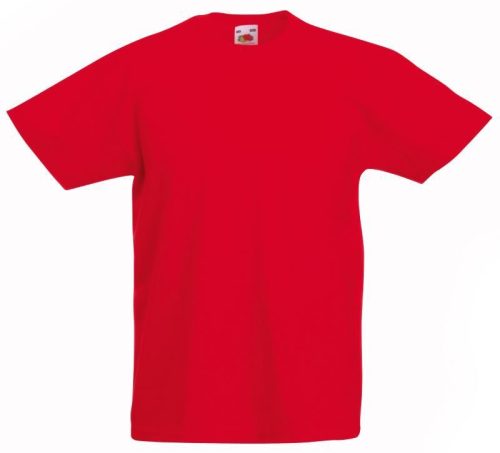 Kinder T-Shirt Kids Original T – Fruit of the Loom in Red