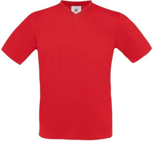 V-Ausschnitt T-Shirt Exact V-Neck – B&C in Red