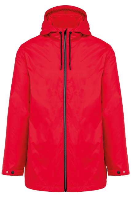 Unisex Hooded Jacket With Micro-Polarfleece Lining – Kariban in Red