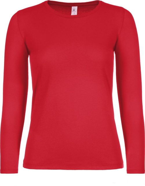 Damen-Langarmshirt #E150 TW06T – B&C in Red