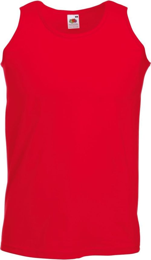 Herren Tanktop Athletic Vest – Fruit of the Loom in Red