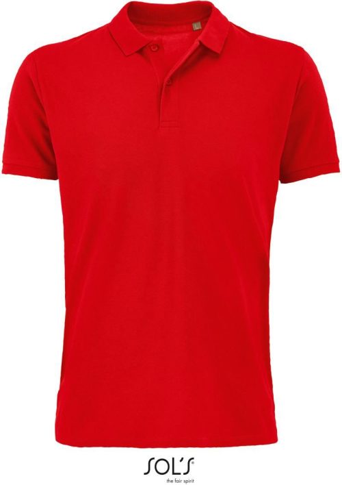 Herren Bio Piqué Polo Planet Men – SOL'S in Red