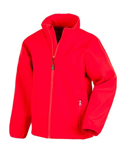 Recycled 2-Layer Printable Junior Softshell Jacket – Result Recycled in Red