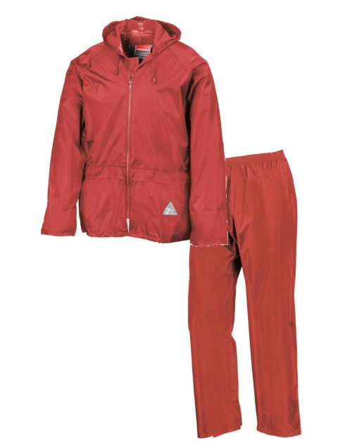 Waterproof Jacket & Trouser Set – Result in Red