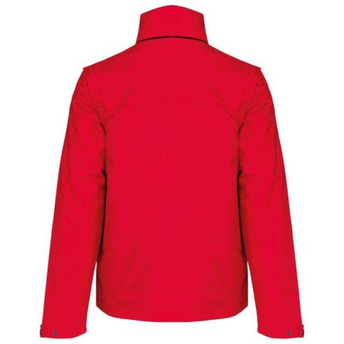 Score - Detachable-Sleeved Blouson Jacket – Kariban in Red/Black