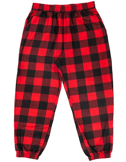 Flannel Jogger Pant – Burnside in Red - Black (Checked)