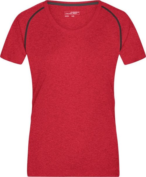 Damen Funktionsshirt JN 495 – Daiber in Red Melange/Titan