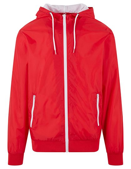 Windjacke BY 016 – Build your Brand in Red/White