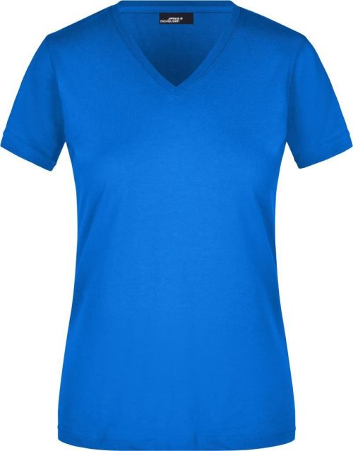 Tailliertes Damen V-Ausschnitt T-Shirt JN 972 – Daiber in Royal