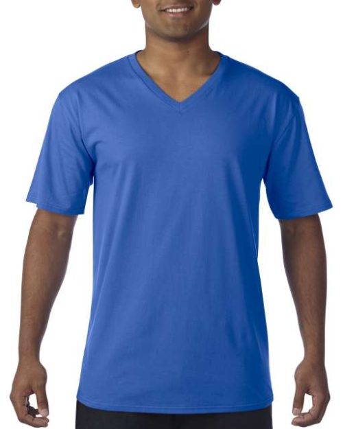Premium Cotton® Adult V-Neck T-Shirt – Gildan in Royal