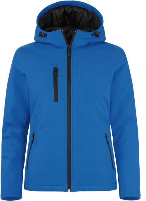 Wattierte Damen Kapuzen Softshell Jacke Padded Hooded Softshell Women – Clique in Royal Blue