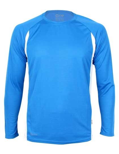 Racer Long Sleeve Tech Tee – CONA SPORTS in Royal Blue/White