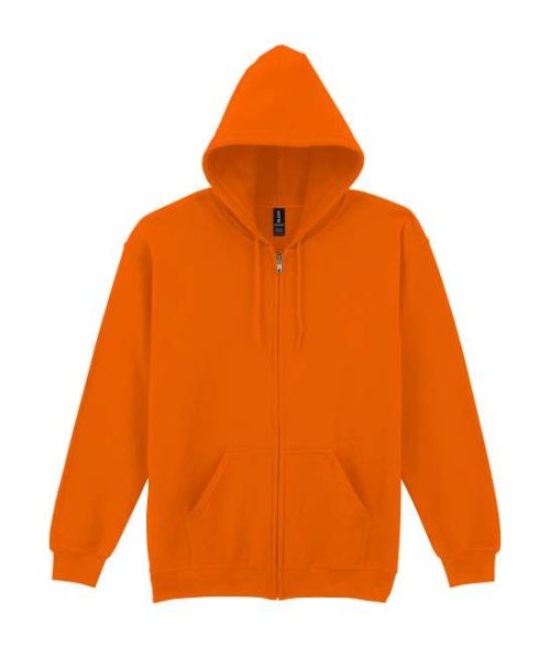 Heavy Blend™ Adult Full Zip Hooded Sweatshirt – Gildan in S.Orange