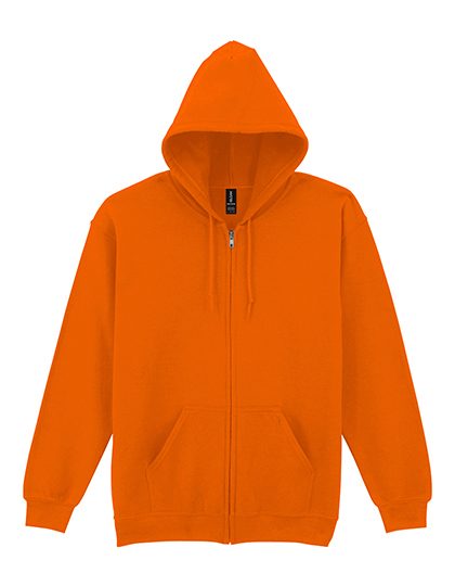 Heavy Blend™ Adult Full Zip Hooded Sweatshirt – Gildan in Safety Orange