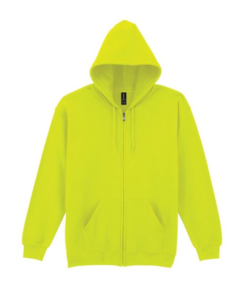 Heavy Blend™ Adult Full Zip Hooded Sweatshirt – Gildan in Safety Yellow