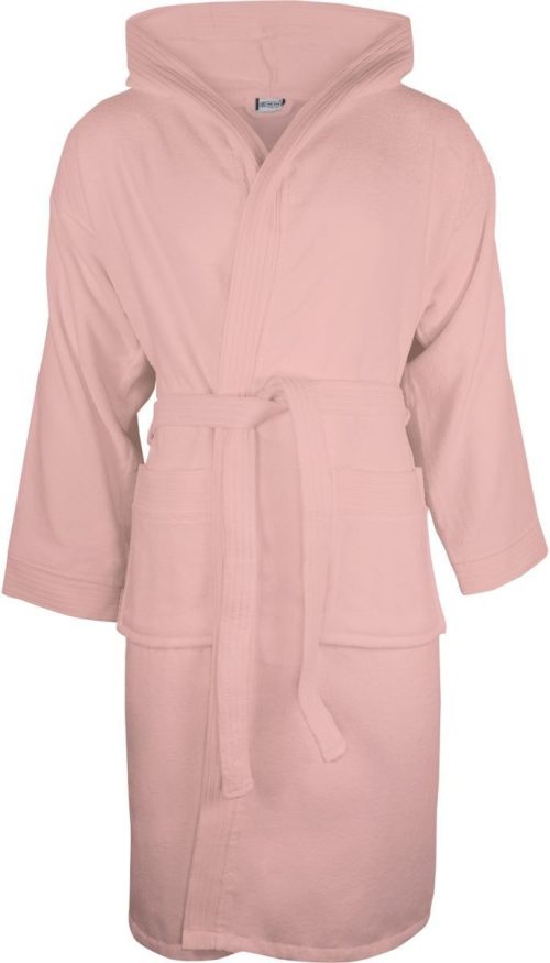 Kapuzen Bademantel Velour Bathrobe – The One Towelling in Salmon