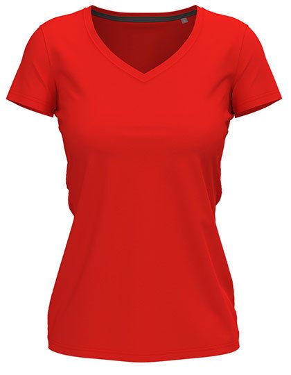 Stretch-T V-Neck Women – Stedman® in Scarlet Red