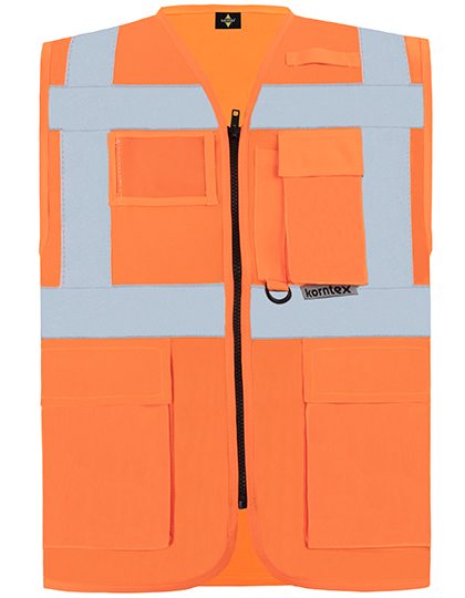 Executive Multifunctional Safety Vest Berlin – Korntex in Signal Orange
