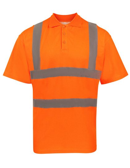 High-End Polycotton Hi-Vis Polo Shirt Cambridge – Korntex in Signal Orange