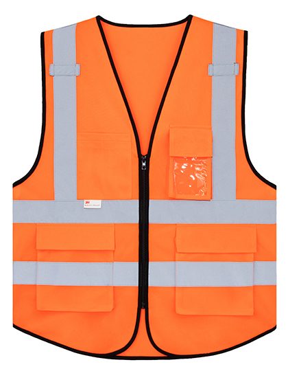 Premium Multifunctional Executive Safety Vest Munich – Korntex in Signal Orange