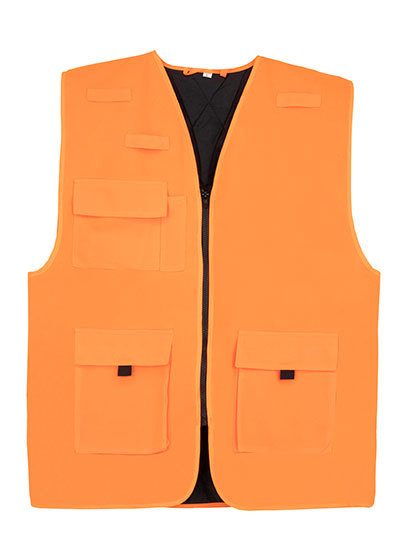Padded Multifunctional Work Vest Kiel CO² Neutral – Korntex in Signal Orange