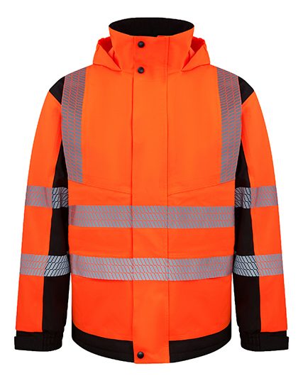 Premium Printable Hi-Vis Softshell Safety Jacket Copenhagen – Korntex in Signal Orange/Black