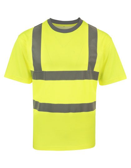 Heavy Duty Polycotton Hi-Vis T-Shirt Barcelona – Korntex in Signal Yellow