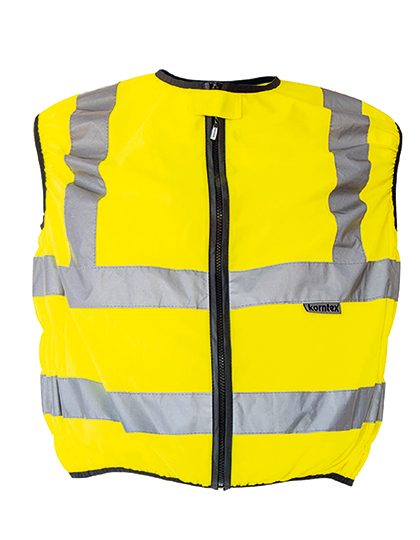 Hi-Vis Biker Safety Vest Schleiz – Korntex in Signal Yellow
