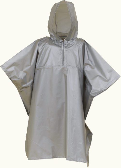 Lightweight poncho HVS470 – Yoko in Silver