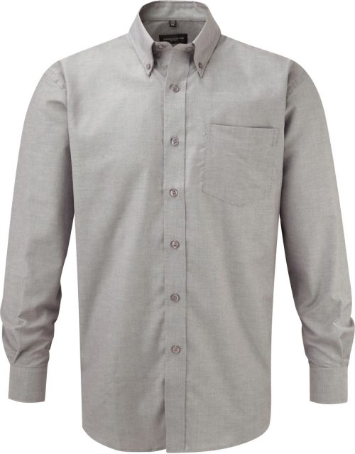 Men's Long Sleeve Easy Care Oxford Shirt R-932M-0 – Russell in Silver