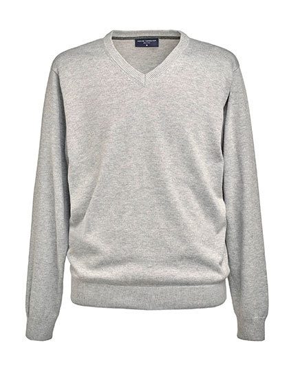 Men´s V-Neck Jumper Boston – Brook Taverner in Silver